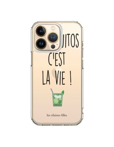 Coque iPhone 13 Pro Les Mojitos, c'est la vie Transparente - Les Vilaines Filles
