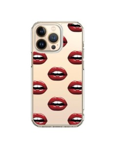 Coque iPhone 13 Pro Lèvres Rouges Lips Transparente -...