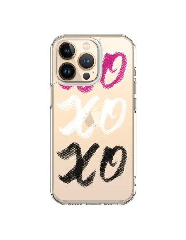 Coque iPhone 13 Pro XoXo Rose Blanc Noir Transparente - Yohan B.