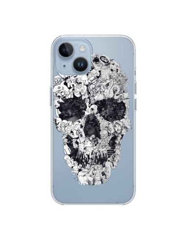 Cover iPhone 14 Teschio Doodle Trasparente - Ali Gulec