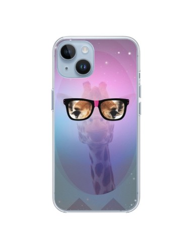 Cover iPhone 14 Giraffa Nerd con Occhiali - Aurelie Scour
