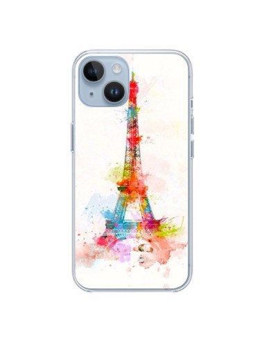 Coque iPhone 14 Paris Tour Eiffel Muticolore - Asano Yamazaki