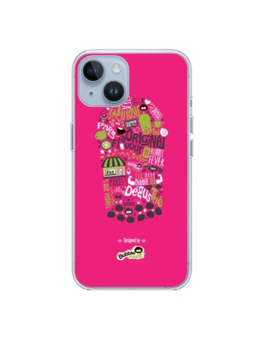 Coque iPhone 14 Bubble Fever Original Flavour Rose - Bubble Fever