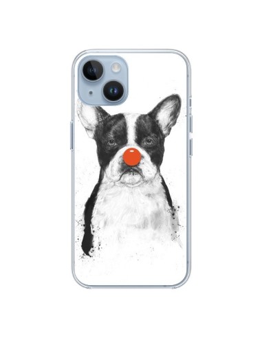 Coque iPhone 14 Clown Bulldog Chien Dog - Balazs Solti