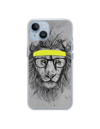 Coque iPhone 14 Hipster Lion - Balazs Solti