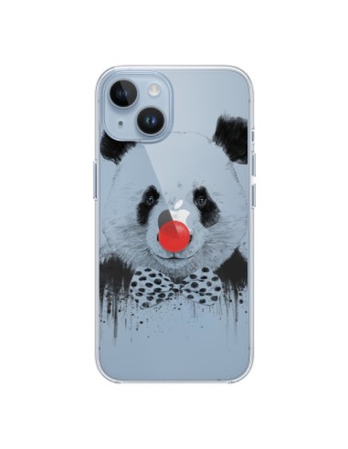 Cover iPhone 14 Clown Panda Trasparente - Balazs Solti