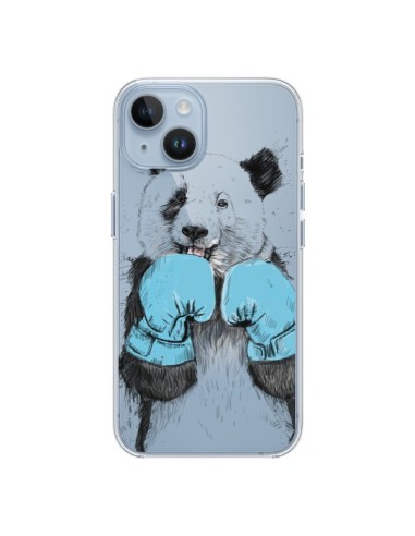Cover iPhone 14 Panda Vincitore Trasparente - Balazs Solti