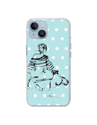 Coque iPhone 14 Croquis Pois Femme Fashion Mode - Cécile