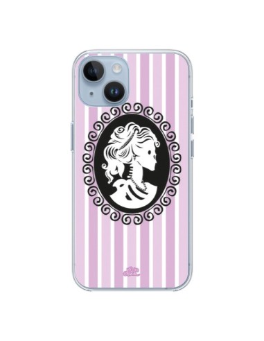 Coque iPhone 14 Camée Squelette Rose et Bleue - Enilec