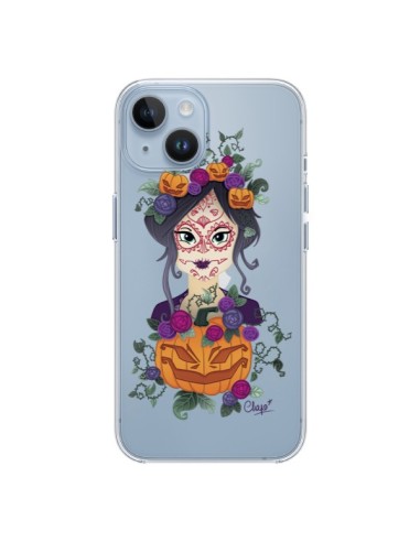 Coque iPhone 14 Femme Closed Eyes Santa Muerte Transparente - Chapo