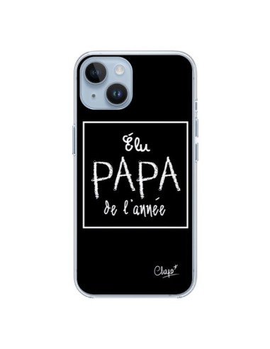Coque iPhone 14 Elu Papa de l'Année Noir - Chapo