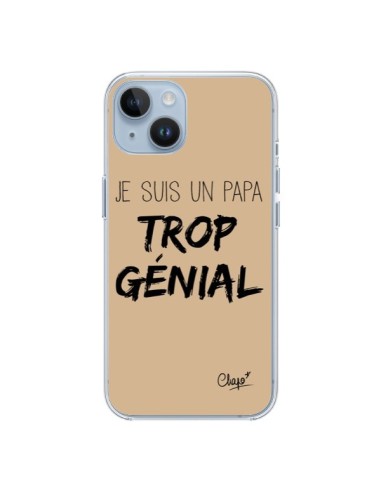 Cover iPhone 14 Sono un Papà Geniale Beige - Chapo