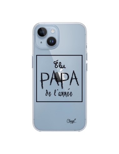 Coque iPhone 14 Elu Papa de l'Année Transparente - Chapo