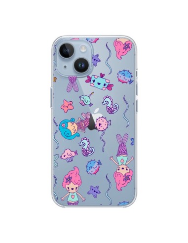 Coque iPhone 14 Mermaid Petite Sirene Ocean Transparente - Claudia Ramos