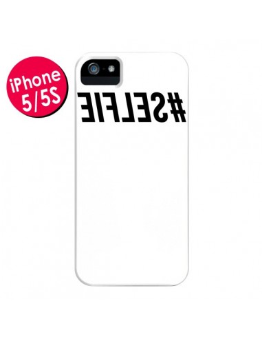 Coque Hashtag Selfie Blanc Inversé pour iPhone 5 et 5S - Jonathan Perez