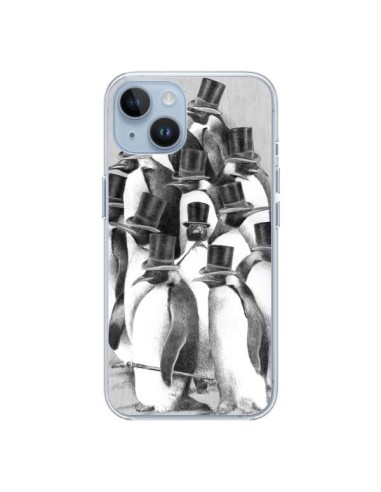 Coque iPhone 14 Pingouins Gentlemen - Eric Fan