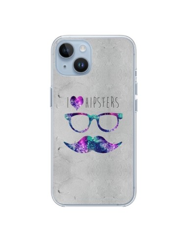 Coque iPhone 14 I Love Hipsters - Eleaxart