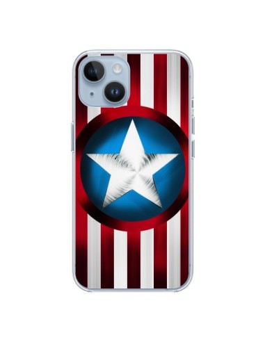 Coque iPhone 14 Captain America Great Defender - Eleaxart