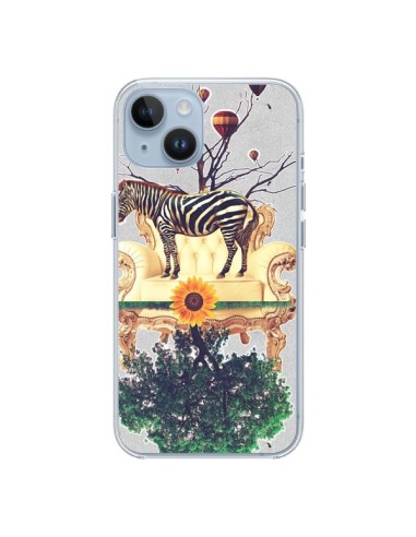 Coque iPhone 14 Zebre The World - Eleaxart