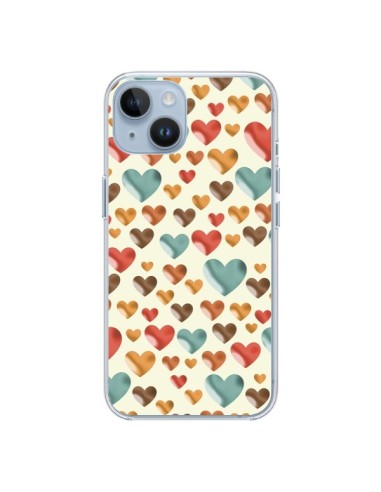 Coque iPhone 14 Coeurs Color_s - Eleaxart