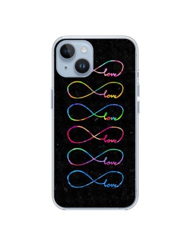 Cover iPhone 14 Amore Forever Infinito Nero - Eleaxart