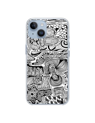 Coque iPhone 14 Reflejo Reflet Noir et Blanc - Eleaxart