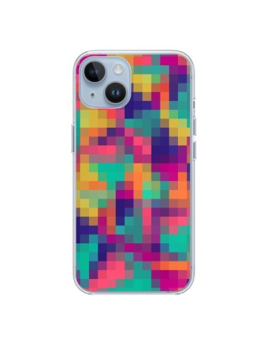 Coque iPhone 14 Exotic Mosaic Pixels Azteque - Eleaxart