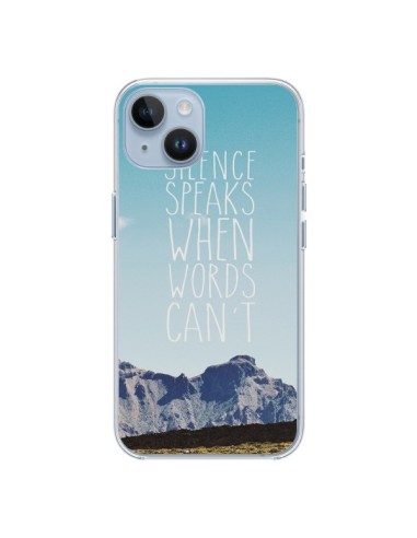 Coque iPhone 14 Silence speaks when words can't paysage - Eleaxart