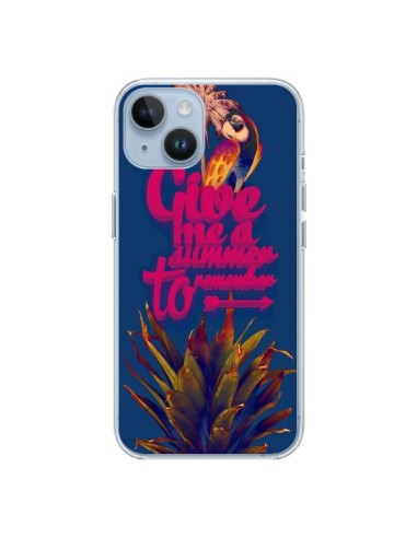 Coque iPhone 14 Give me a summer to remember souvenir paysage - Eleaxart