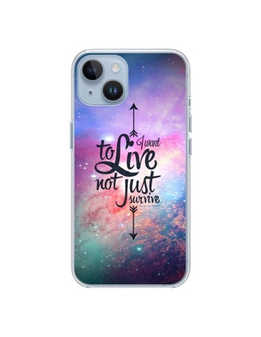 Coque iPhone 14 I want to live Je veux vivre - Eleaxart