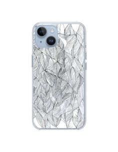 Cover iPhone 14 Foglie Bianco e Nero - Léa Clément
