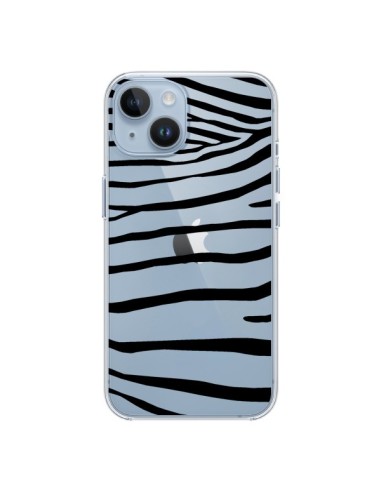 Coque iPhone 14 Zebre Zebra Noir Transparente - Project M