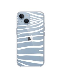 Cover iPhone 14 Zebra Bianco Trasparente - Project M
