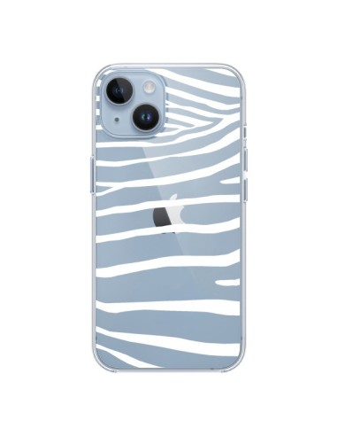 Coque iPhone 14 Zebre Zebra Blanc Transparente - Project M