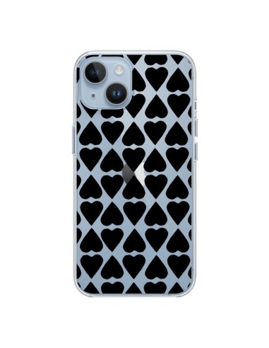iPhone 14 case Heart Black Clear - Project M