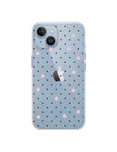 Cover iPhone 14 Punti Rosa Trasparente - Project M