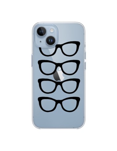 Coque iPhone 14 Sunglasses Lunettes Soleil Noir Transparente - Project M