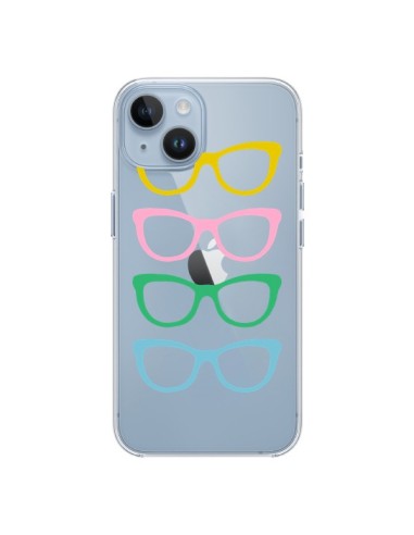 Cover iPhone 14 Occhiali da Sole Colorati Trasparente - Project M