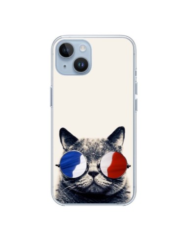 Coque iPhone 14 Chat à lunettes françaises - Gusto NYC