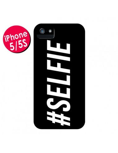 Coque Hashtag Selfie Noir Horizontal pour iPhone 5 et 5S - Jonathan Perez