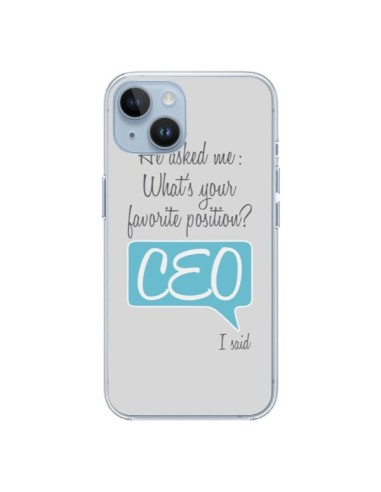 Coque iPhone 14 What's your favorite position CEO I said, bleu - Shop Gasoline