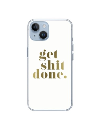 Coque iPhone 14 Get Shit Done Doré - Shop Gasoline