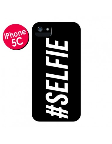 Coque Hashtag Selfie Noir Horizontal pour iPhone 5C - Jonathan Perez