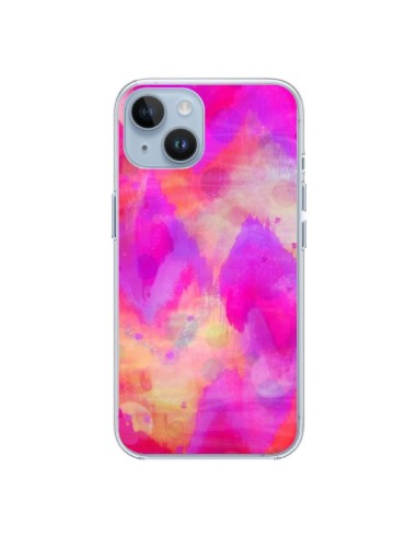 Coque iPhone 14 Coeur Tribal Rose - Ebi Emporium