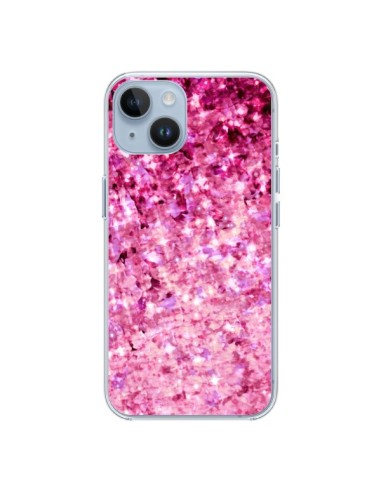 Coque iPhone 14 Romance Me Paillettes Roses - Ebi Emporium