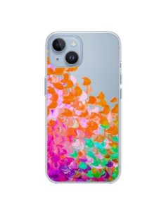 Cover iPhone 14 Creation in Colore Arancione Trasparente...