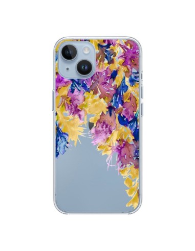 Coque iPhone 14 Cascade Florale Transparente - Ebi Emporium