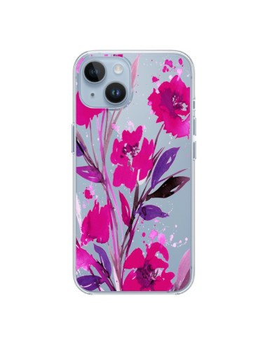 Cover iPhone 14 Rose Fiori Trasparente - Ebi Emporium