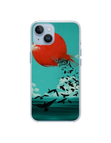 Coque iPhone 14 Soleil Oiseaux Mer - Jay Fleck