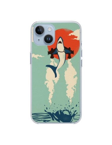 Coque iPhone 14 Requin Avion Volant - Jay Fleck
